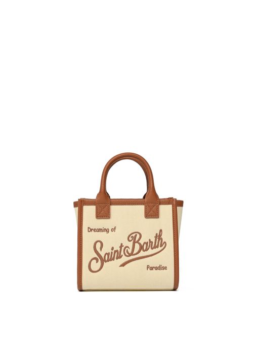 Borsa Vanity Mini in canvas di cotone e pelle martellata Mc2 Saint Barth | VANMI00101517L